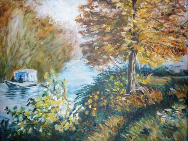 176 Na řece / On the River - copy / 30 x 40 cm / olej na plátně / oil on canvas