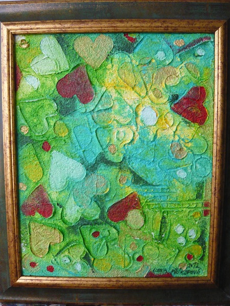 255 Srdce / Heards / 24 x 30 cm / akryl na plátně / acrylic on canvas