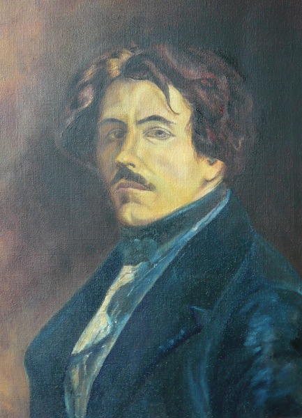 298 Portrét Delacroix - copy / 40 x 55 cm / olej na plátně / oil on canvas