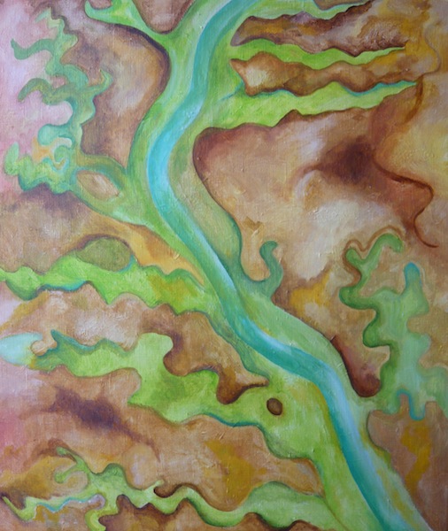 333 Pouštní krajina / Desert Country / 59 x 69 cm / akryl/olej na plátně / acrylic/oil on canvas