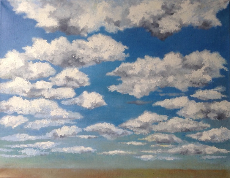 397Clouds / Mraky / olej na plátně / 70 x 90