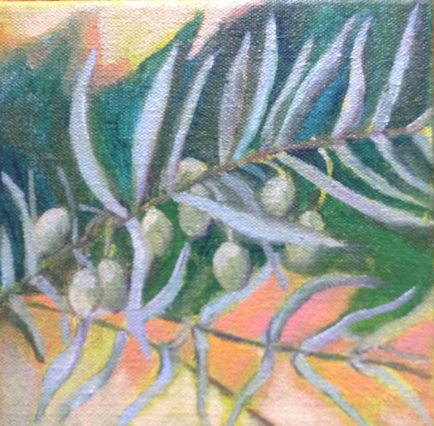 430 Olivovník / OliveTree - 20 x 20 cm - olej na plátně / oil on canvas