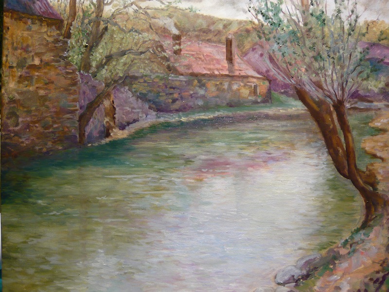 305 Při potoku - Antonín Slavíček / 40 x 50 cm / olej na plátně / oil on canvas